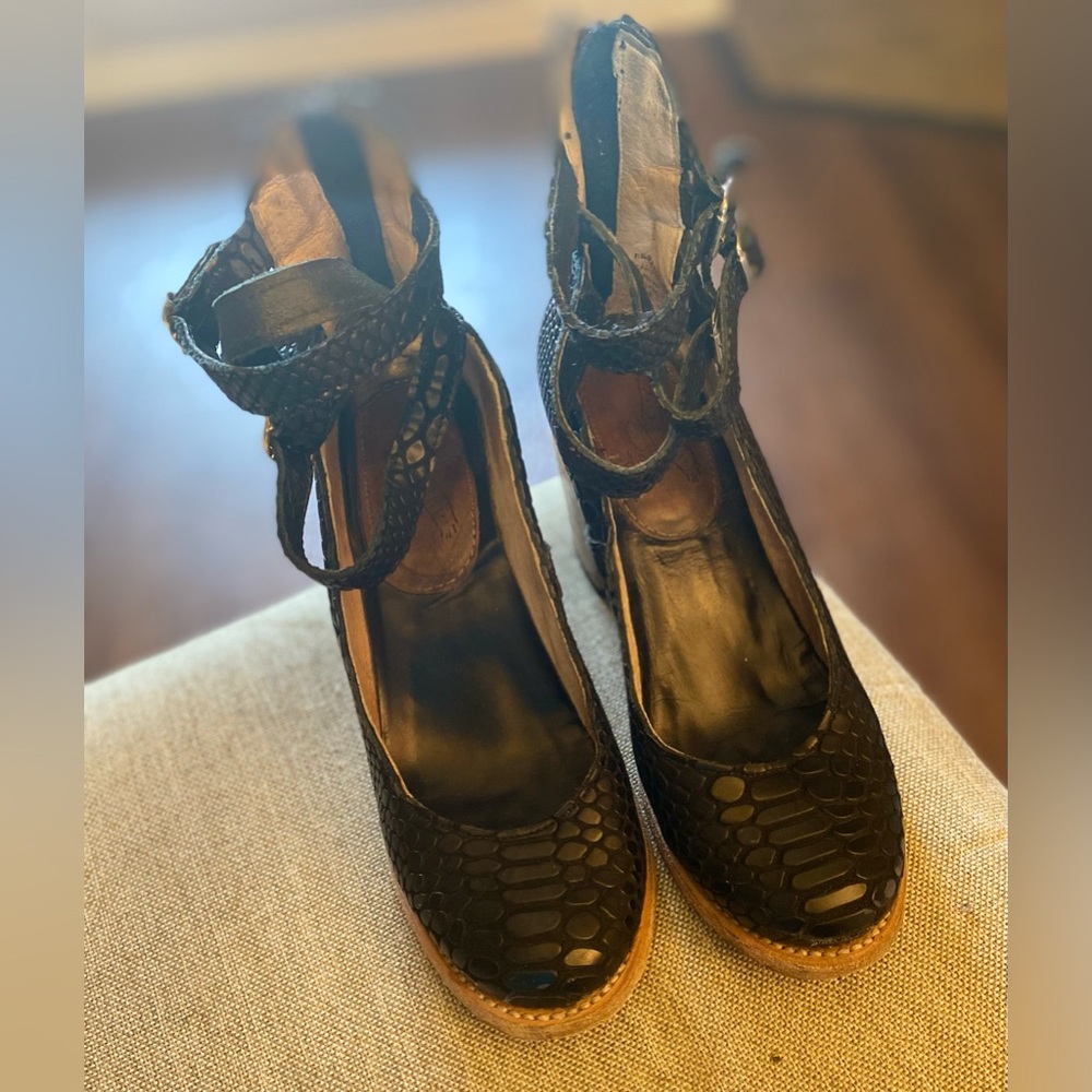 Freebird “Randi” in Black Snakeskin. Worn twice